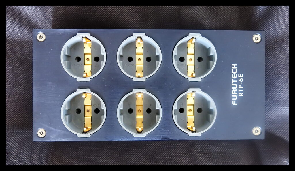 Barrette secteur audiophile Furutech RTP-6E avec 6 prises Schuko haut de gamme