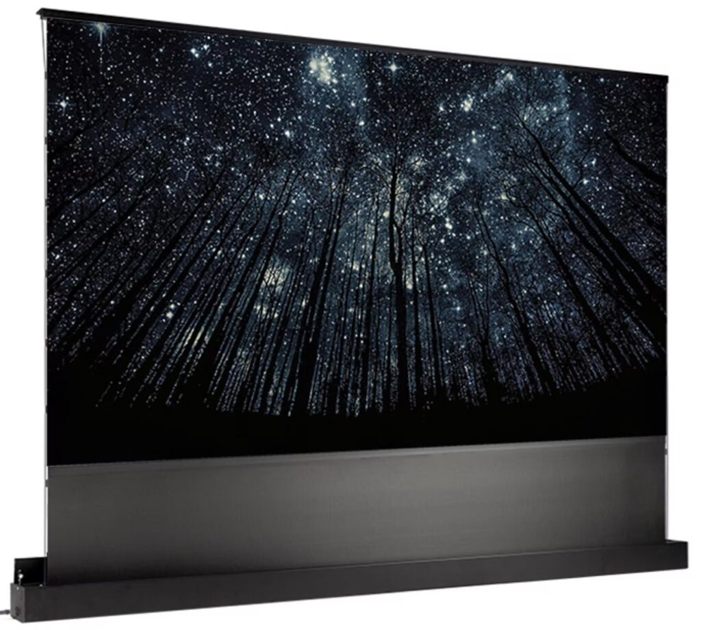 Écran de projection Home Cinéma, grande surface de vision, pour une image lumineuse et détaillée, adapté aux vidéoprojecteurs 4K et installations multicanaux.