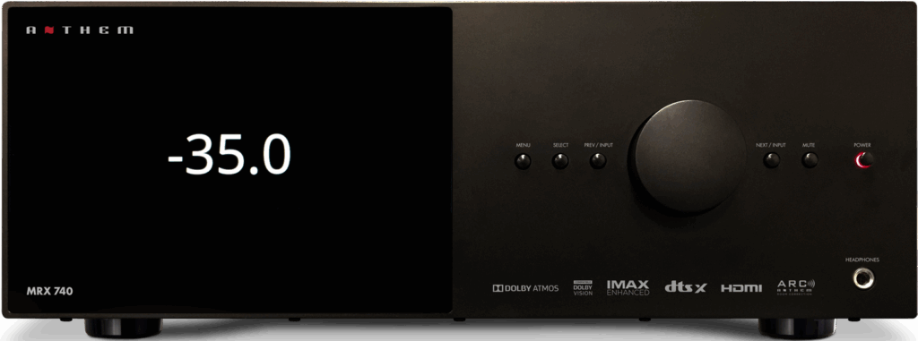 Photo de l’amplificateur Home Cinéma Anthem MRX 740, puissant et précis pour un son multicanal immersif en 8K