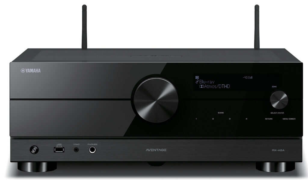 Yamaha RX‑A2A, amplificateur multicanaux Home Cinéma offrant une expérience sonore immersive et fidèle, compatible Dolby Atmos et DTS:X.