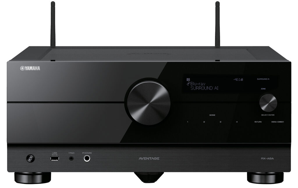 Yamaha RX‑A8A, amplificateur home cinéma multicanaux haut de gamme pour une expérience sonore immersive et détaillée.