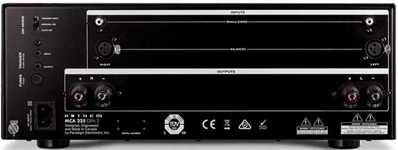 Amplificateur de puissance Anthem MCA 225 Gen 2 – Bloc stéréo haute performance pour Home Cinéma et écoute HiFi – SON HD SALON PRIVÉ