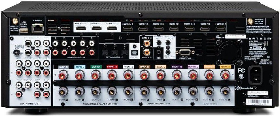 Photo de l’amplificateur Home Cinéma Anthem MRX 740, puissant et précis pour un son multicanal immersif en 8K