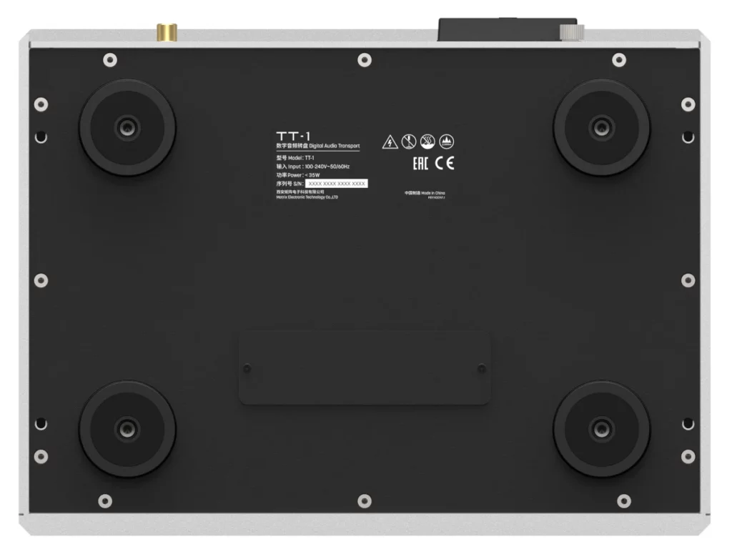 Lecteur réseau Matrix TT1 argent – Streamer audiophile haut de gamme disponible chez SON HD SALON PRIVÉ