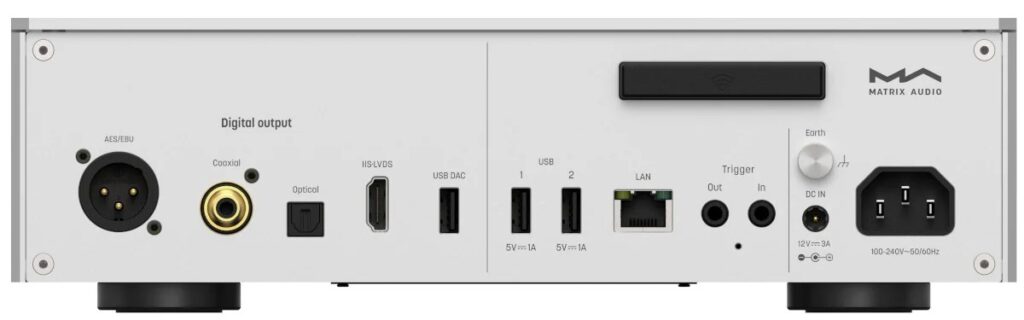 Lecteur réseau Matrix TT1 argent – Streamer audiophile haut de gamme disponible chez SON HD SALON PRIVÉ