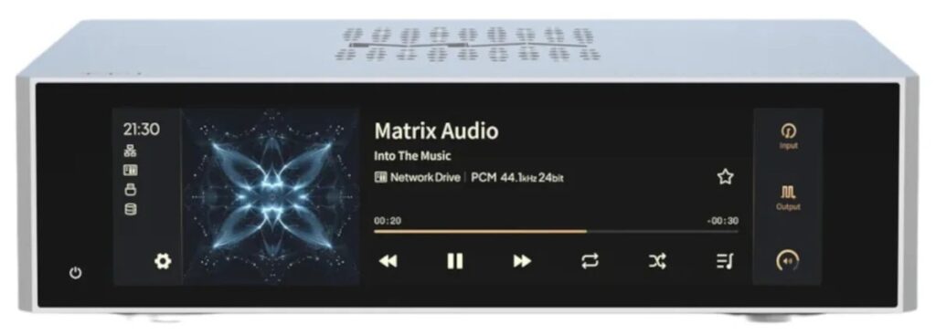 Lecteur réseau Matrix TT1 argent – Streamer audiophile haut de gamme disponible chez SON HD SALON PRIVÉ