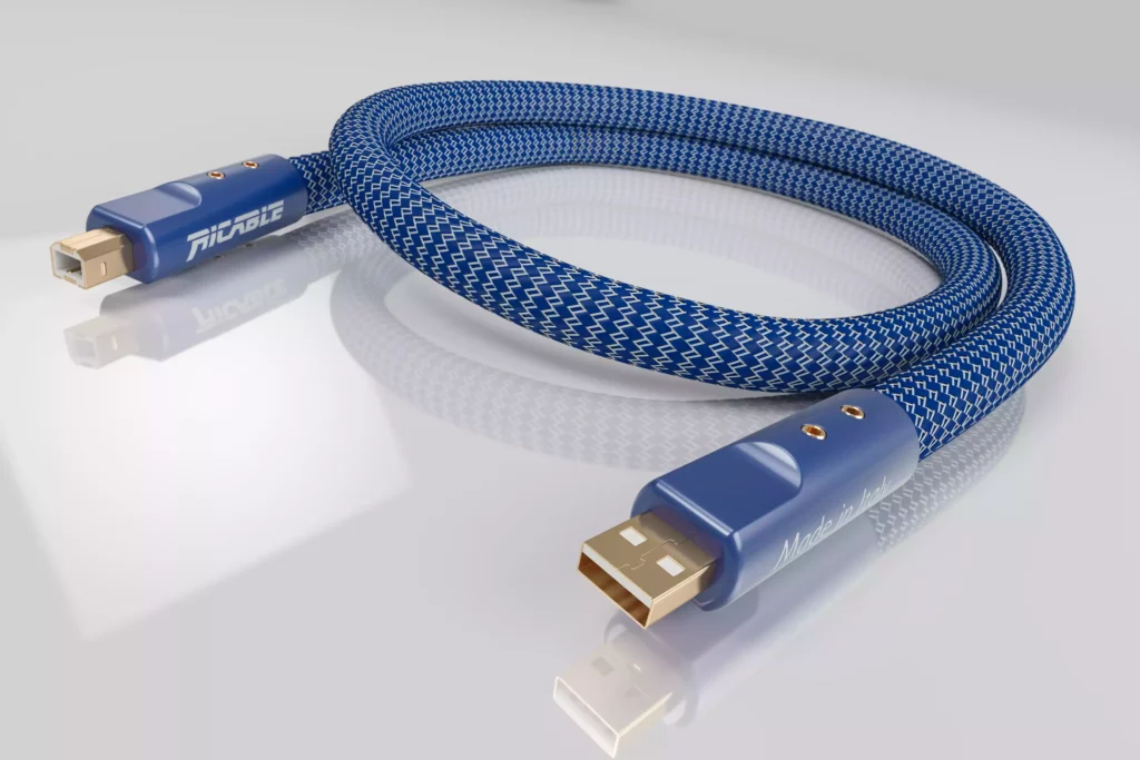 Câble Ricable série INVICTUS. Câble numérique USB. Ce câble USB trés haut de gamme améliore considérablement votre système hifi.