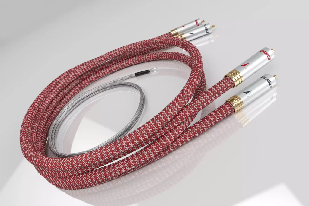 Câble Ricable série DEDALUS. Câble analogique asymétrique RCA PHONO trés haut de gamme pour la hifi.