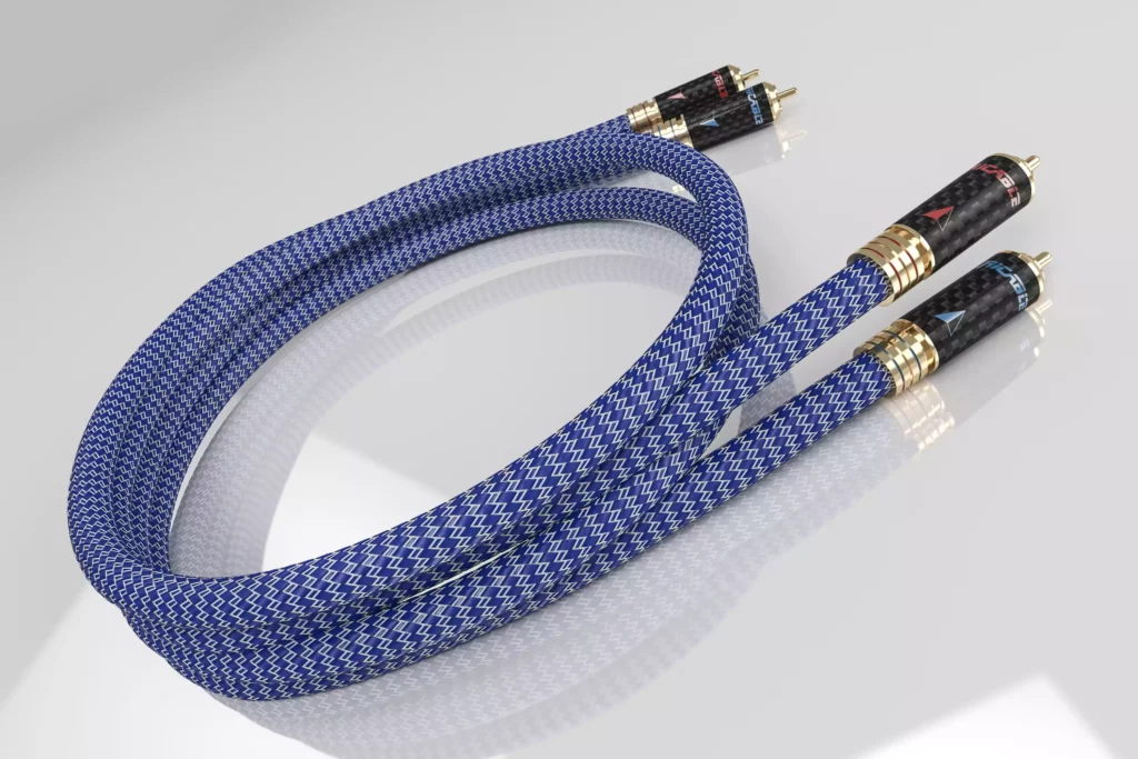 Câble Ricable série INVICTUS. Câble analogique asymétrique RCA trés haut de gamme pour la hifi.