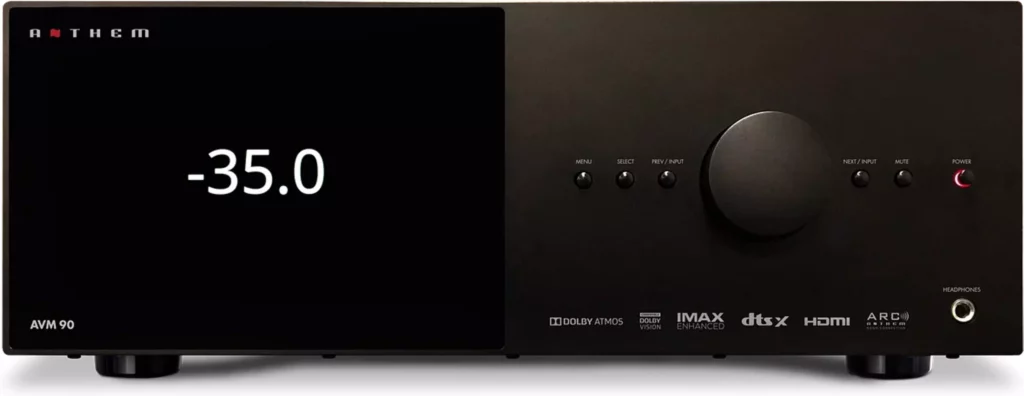 Processeur home cinéma Anthem AVM 90 8K – Préamplificateur audio-vidéo haut de gamme avec décodage Dolby Atmos, DTS:X et calibration ARC Genesis.