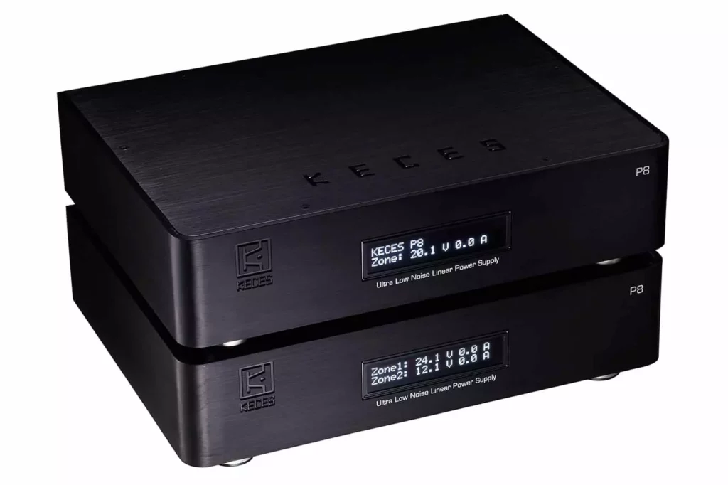 Alimentation linéaire externe de référence KECES P8 avec écran de contrôle OLED.