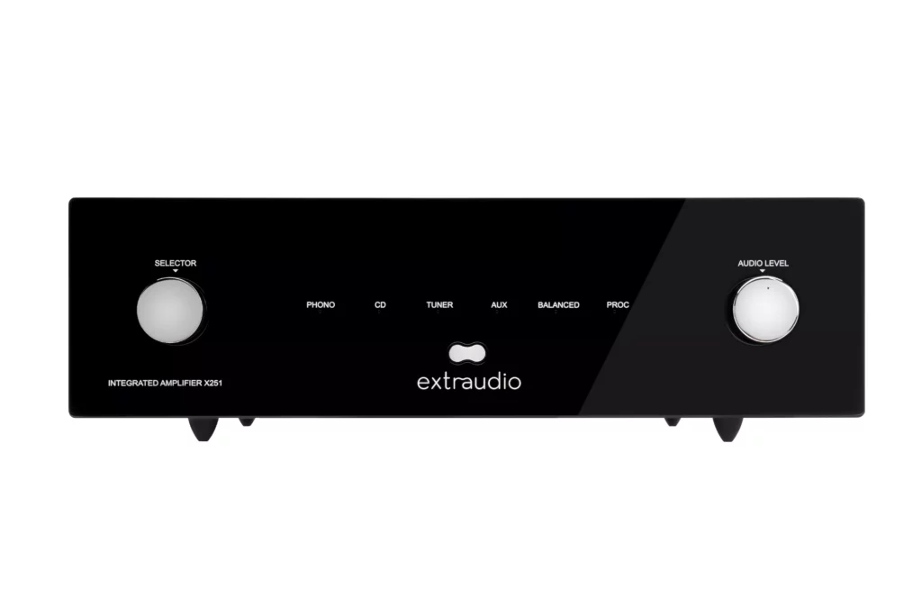 Amplificateur intégré Extraudio X251 MKII édition 2026 vue de face