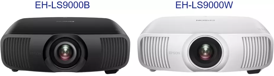 Photo du vidéoprojecteur Epson EH-LS9000 en fonctionnement, laser 4K HDR, qualité d’image immersive et lumineuse pour Home Cinéma haut de gamme