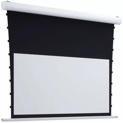 Écran motorisé tensionné avec toile parfaitement tendue pour vidéoprojecteur 4K/8K.