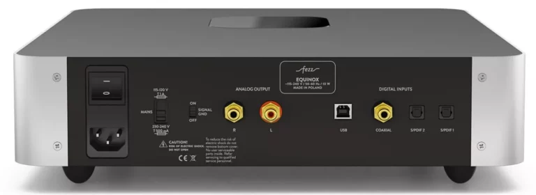 Fezz Audio Equinox face arrière connectique