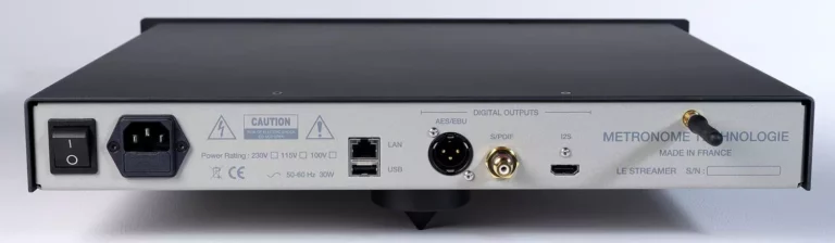 Métronome Le Streamer face arrière connectique