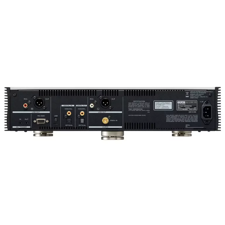 TEAC VRDS-701 face arrière connectique XLR RCA USB-C coaxiale optique BNC