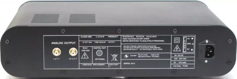 Lector CDP-603 face arrière avec connectique