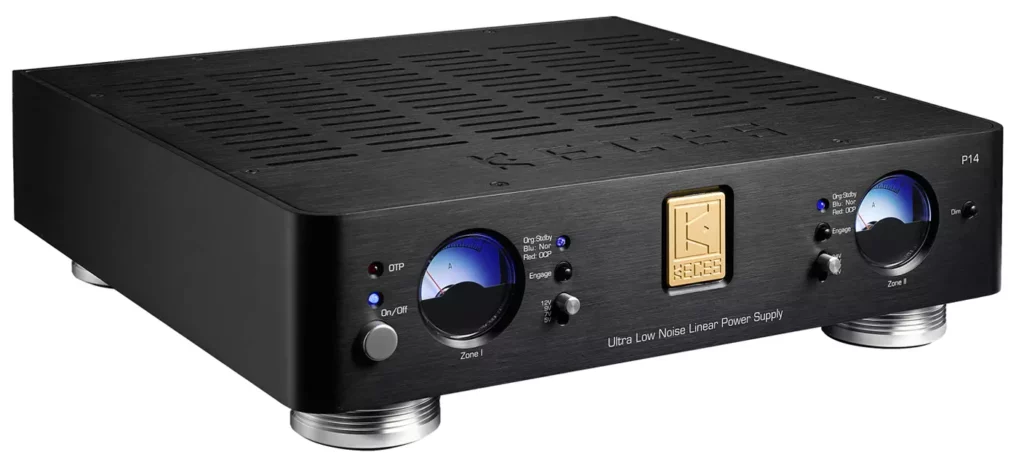Alimentation linéaire audiophile de référence KECES P14 avec châssis en aluminium usiné.