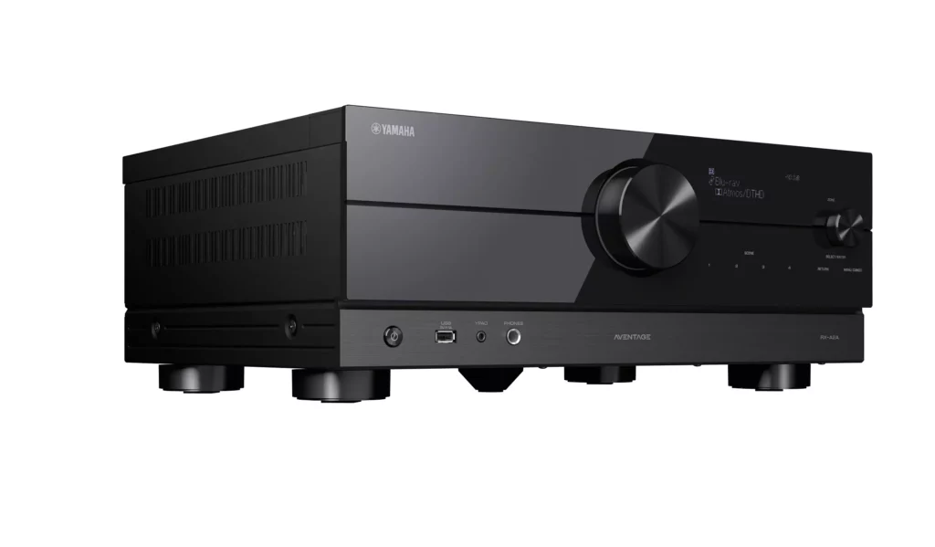 Yamaha RX‑A2A, amplificateur multicanaux Home Cinéma offrant une expérience sonore immersive et fidèle, compatible Dolby Atmos et DTS:X.