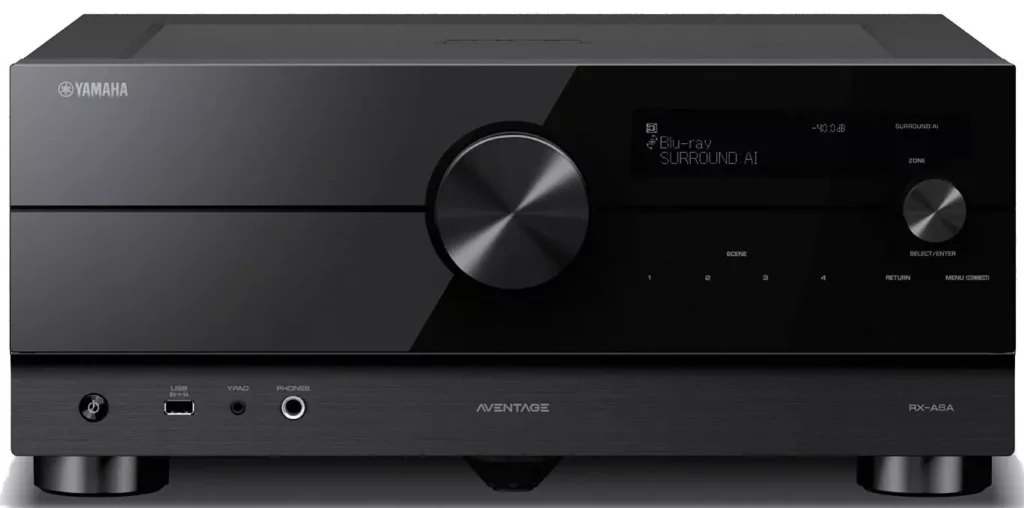Amplificateur Home Cinéma Yamaha RX-A6A – 9 canaux, Dolby Atmos, DTS:X, 8K, disponible chez SON HD SALON PRIVÉ