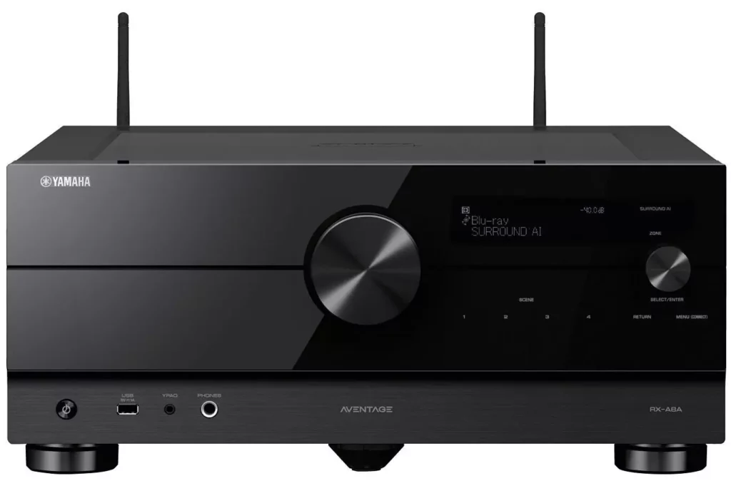 Yamaha RX‑A8A, amplificateur multicanaux Home Cinéma haut de gamme pour une expérience sonore immersive et précise.