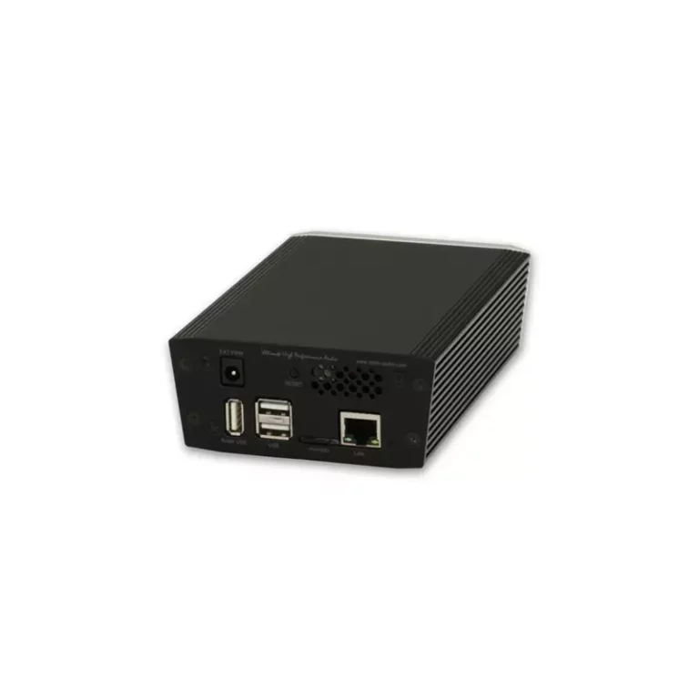 SOtM sMS-200 NEO face arrière connectique RJ45 USB et alimentation