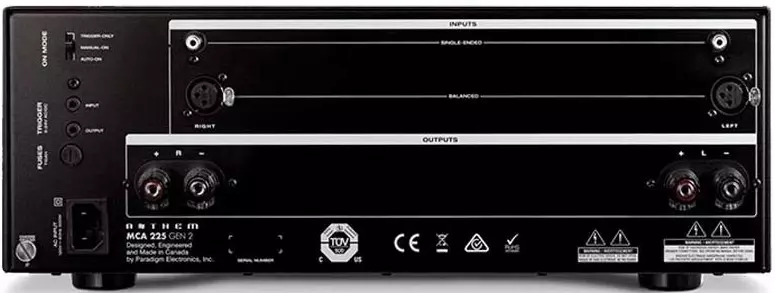 Amplificateur de puissance Anthem MCA 225 Gen 2 – Bloc stéréo haute performance pour Home Cinéma et écoute HiFi – SON HD SALON PRIVÉ