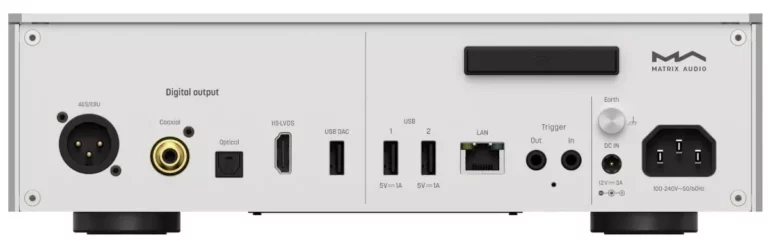 Matrix Audio TT1 face arrière connectique