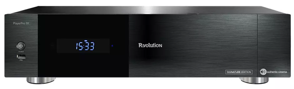 R_VOLUTION PLAYER PRO 8K, lecteur multimédia Home Cinéma 8K, offrant une qualité d’image et de son exceptionnelle pour une expérience immersive.