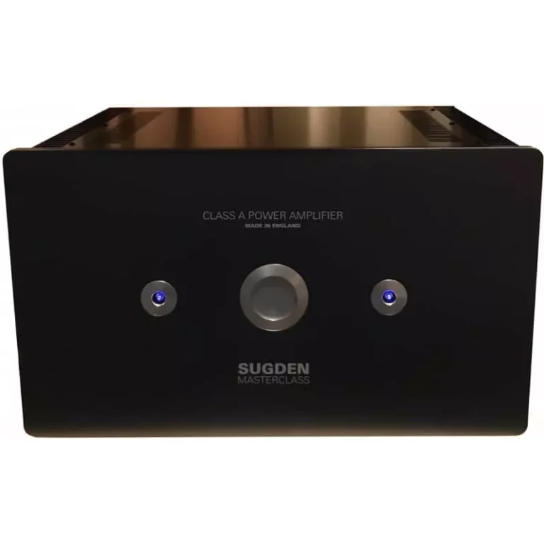 Amplificateur de puissance Sugden MasterClass SPA-4 en pure Classe A, finition noire, vue de face