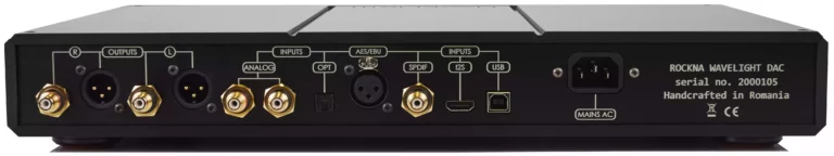 Rockna WaveLight DAC+ face arrière connectique