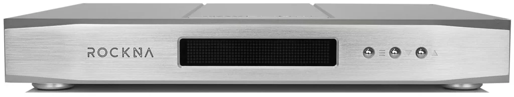 DAC Rockna WaveLight DAC+ avec châssis en aluminium massif brossé argent.