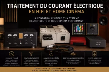 Traitement du courant électrique pour système HiFi haut de gamme et Home Cinéma avec SON HD SALON PRIVÉ à Colombes.