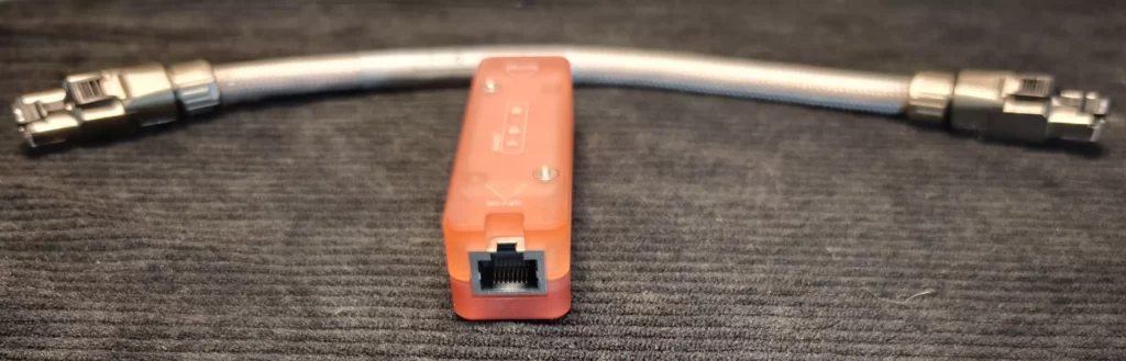 Embase RJ45 blindée du filtre réseau SOtM iSO-CAT7, sortie DEVICE vers le lecteur réseau